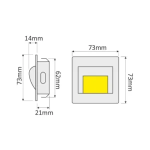 STEP oprawa schodowa ANTYK 1,4W 12VDC, barwa neutr - obrazek 2