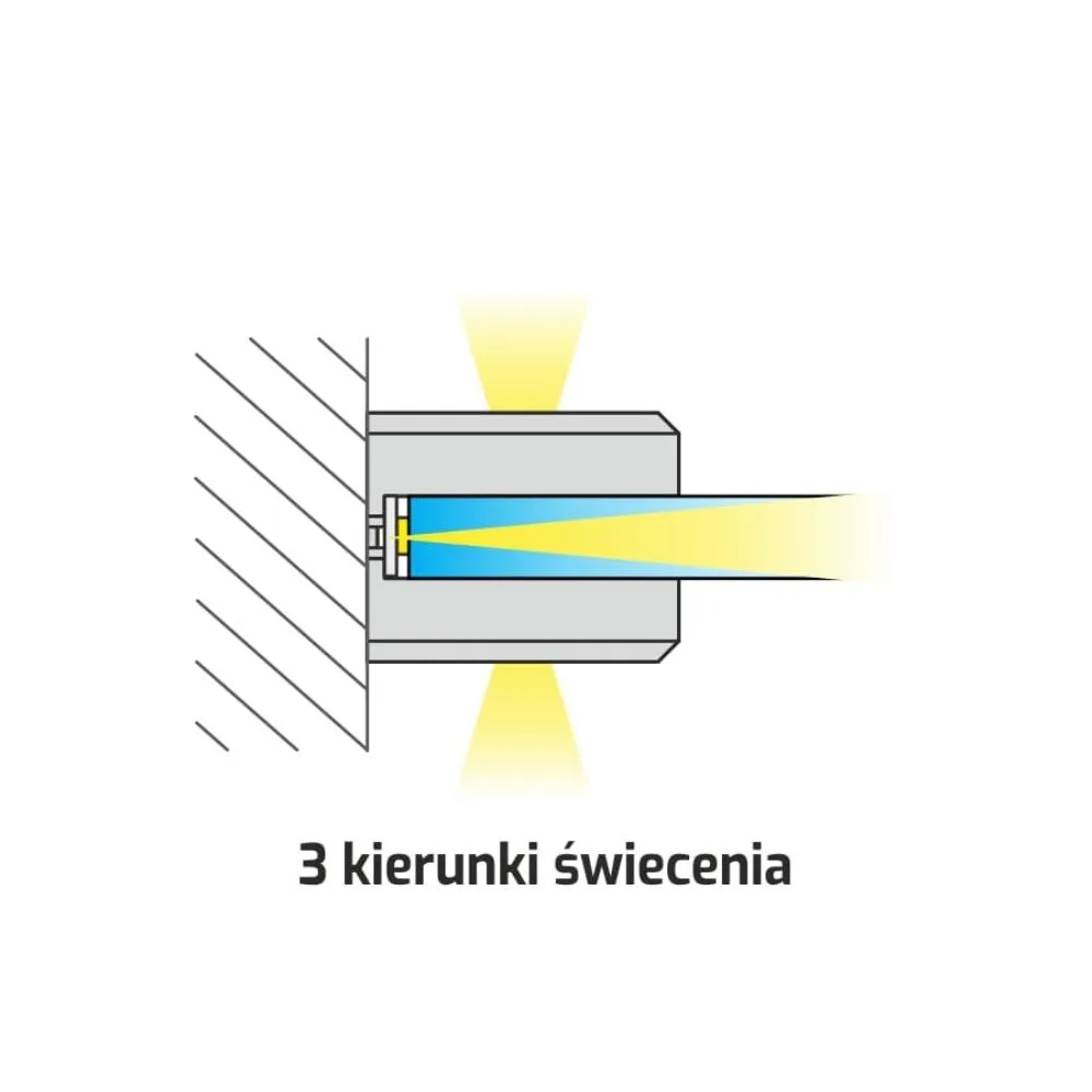KLIPS 3D, CZARNY, 12VDC 1,1W 2m przewód z mini, ba