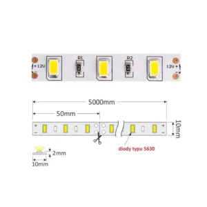 TAŚMA ROLKA PREMIUM TYP 5630 IP45 300 LED szer 10m - obrazek 3