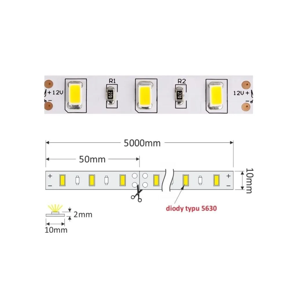 TAŚMA ROLKA PREMIUM TYP 5630 IP45 300 LED szer 10m