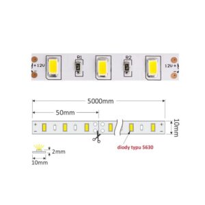 TAŚMA ROLKA PREMIUM TYP 5630 IP45 300 LED szer 10m - obrazek 3