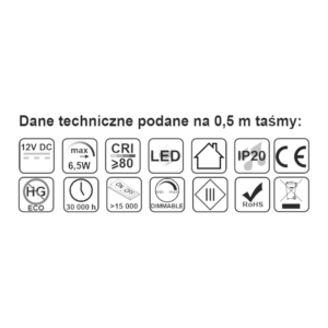 TAŚMA ROLKA PREMIUM dł. 50m TYP 5730 IP20 szer 10m - obrazek 4