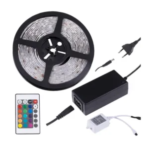 Zestaw taśma RGB IP45 5m, sterownik IR RGB z pilot