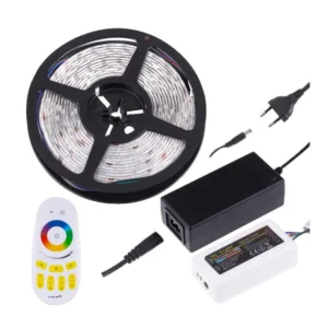 Zestaw taśma RGB IP45 5m, sterownik RF RGB z pilot