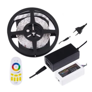 Zestaw taśma RGB IP20 5m, sterownik RF RGB z pilot