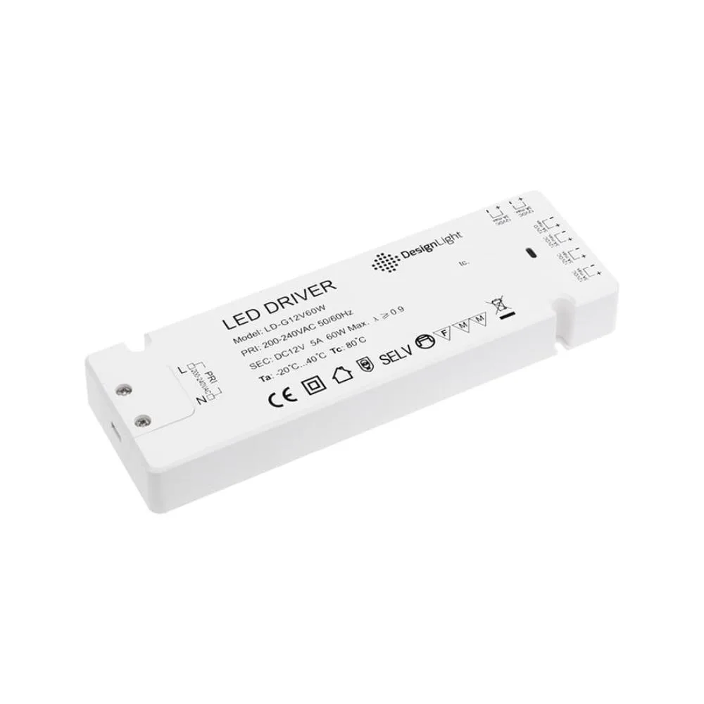 Zasilacz FLAT SLIM LED 60W, 12VDC, BEZ PRZEWODÓW