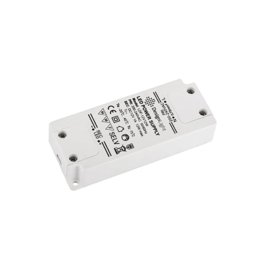 Zasilacz do LED 12W, 12VDC, BEZ PRZEWODÓW, STANDAR