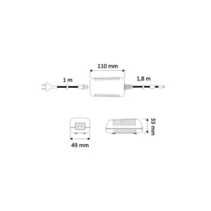 Zasilacz do LED PLD 38W, 12VDC, z wtyczką JACK - obrazek 2