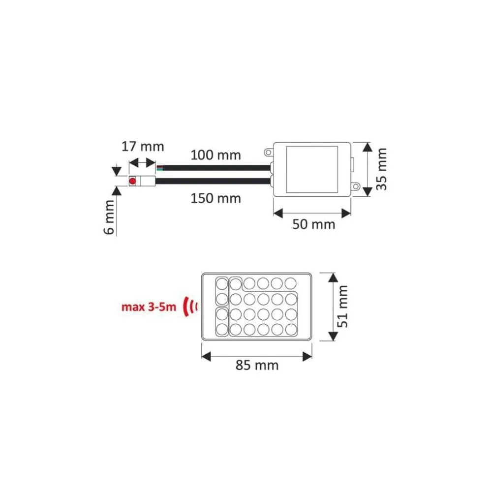 STEROWNIK RGB 12VDC/A 6A Z PILOTEM STERUJĄCYM