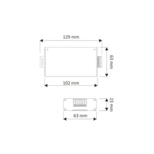 STEROWNIK RGB RF Z PILOTEM 1-strefowy 12VDC, 12A, - obrazek 2