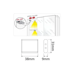 Wyłącznik IR ruchowy model WRS-MOVE 12VDC, 36W, ko - obrazek 2