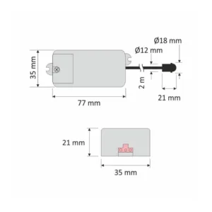 Wyłącznik ruchowy PIR GD500, 230VAC 500W max - obrazek 2