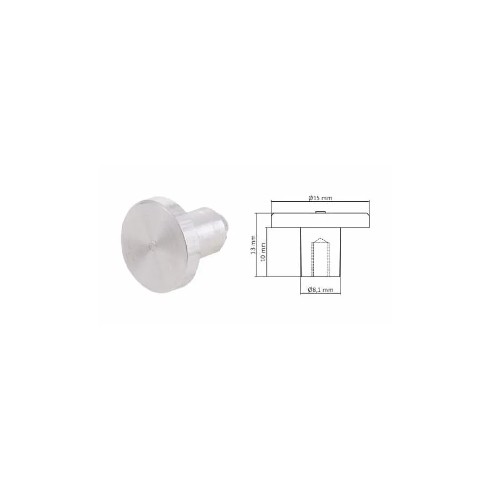 Grzybek SENSOR dotykowy aluminiowy fi 15mm z wkręt