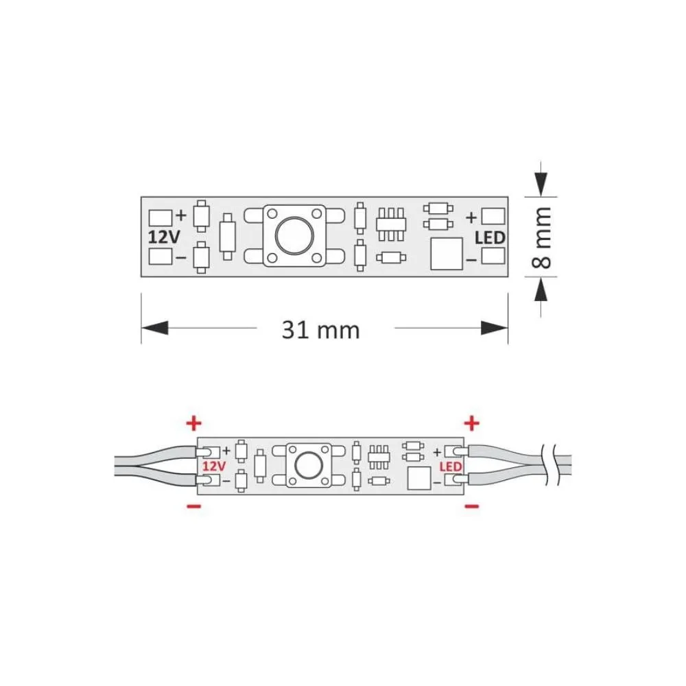 Wyłącznik plytka MS60 Micro Switch 12VDC 60W