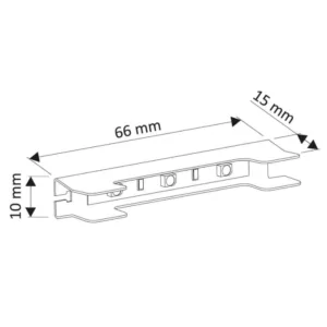 KLIPS LED metalowy, 2m przewód mini konek. światło - obrazek 2