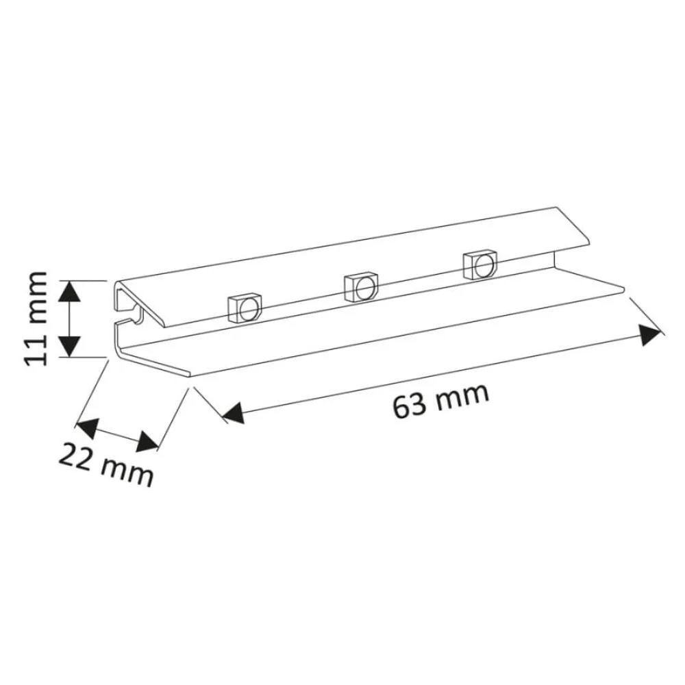 Klips LED plastikowy, 2m mini konek. zielony