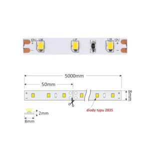 TAŚMA STANDARD, 3528 IP20 300 LED dł 5m szer 8mm, - obrazek 2