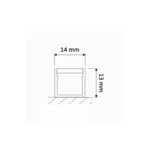PROFIL LINE 2M, NAKŁADANY ALUMINIUM TRANSPARENT Os - obrazek 2