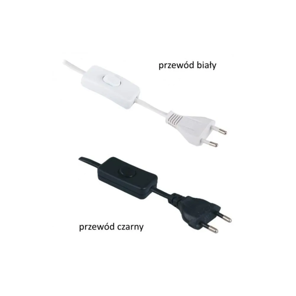 Przewód 3m, 2x0,75mm2 z wyłącznikiem PC1 i wtyczką