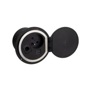 SAMBO BOX, czarny, 1 x gniazdo SCHUKO, 1 x USB typ