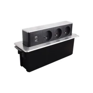 HOP BOX stal drapana 3 x gniazdo SCHUKO, 1 x USB t