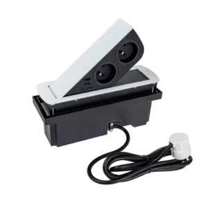 CIZOBOX biały, 2 x gniazdo FR, 2 x USB, przewód za