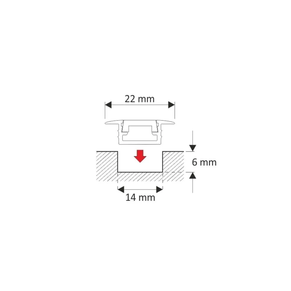 PROFIL LINE MINI 3M, CZARNY NAKŁADANY MLECZNY Klo