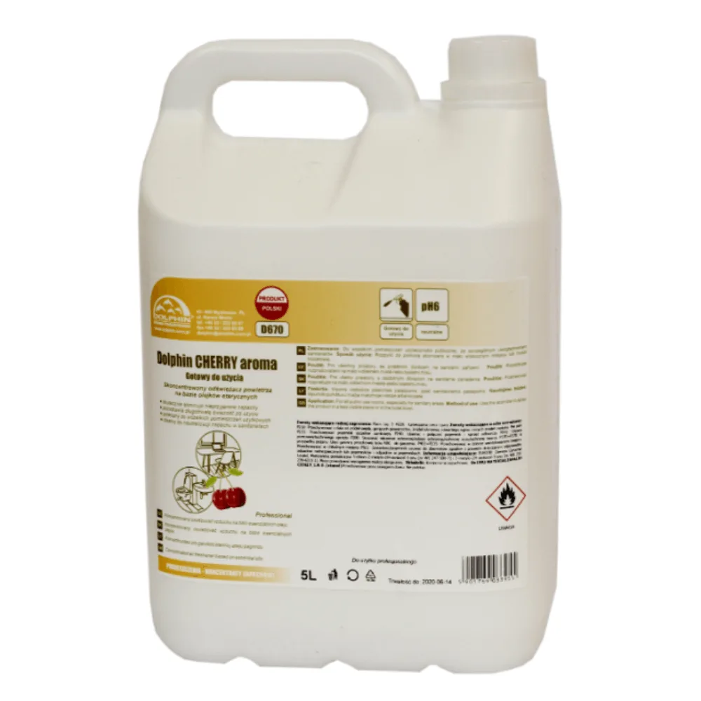 5L / 5000ml DOLPHIN CHERRY intensywny odświeżacz powietrza wiśniowy