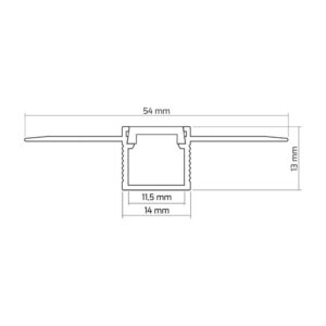 PROFIL DEOLINE P 3M, Profil Płaski ALUMINIUM MLECZ - obrazek 5