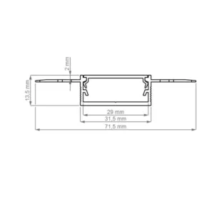 Profil architektoniczny Deoline XL, aluminium, klo - obrazek 2