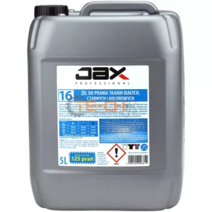 JAX16 5L ENZYMATYCZNY ŻEL DO PRANIA TKANIN BIAŁYCH, CZARNYCH, KOLOROWYCH - obrazek 5