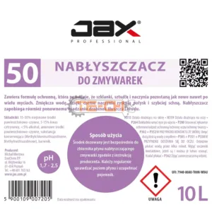 NABŁYSZCZACZ DO ZMYWAREK JAX50 10l - obrazek 4