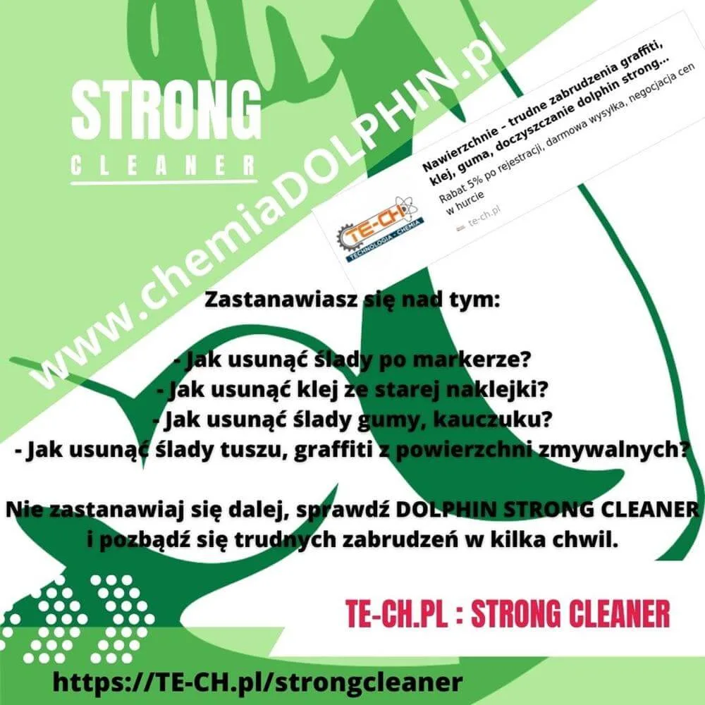 STRONG CLEANER środek do usuwania kleju, gumy, markerów, graffiti itd 750ml