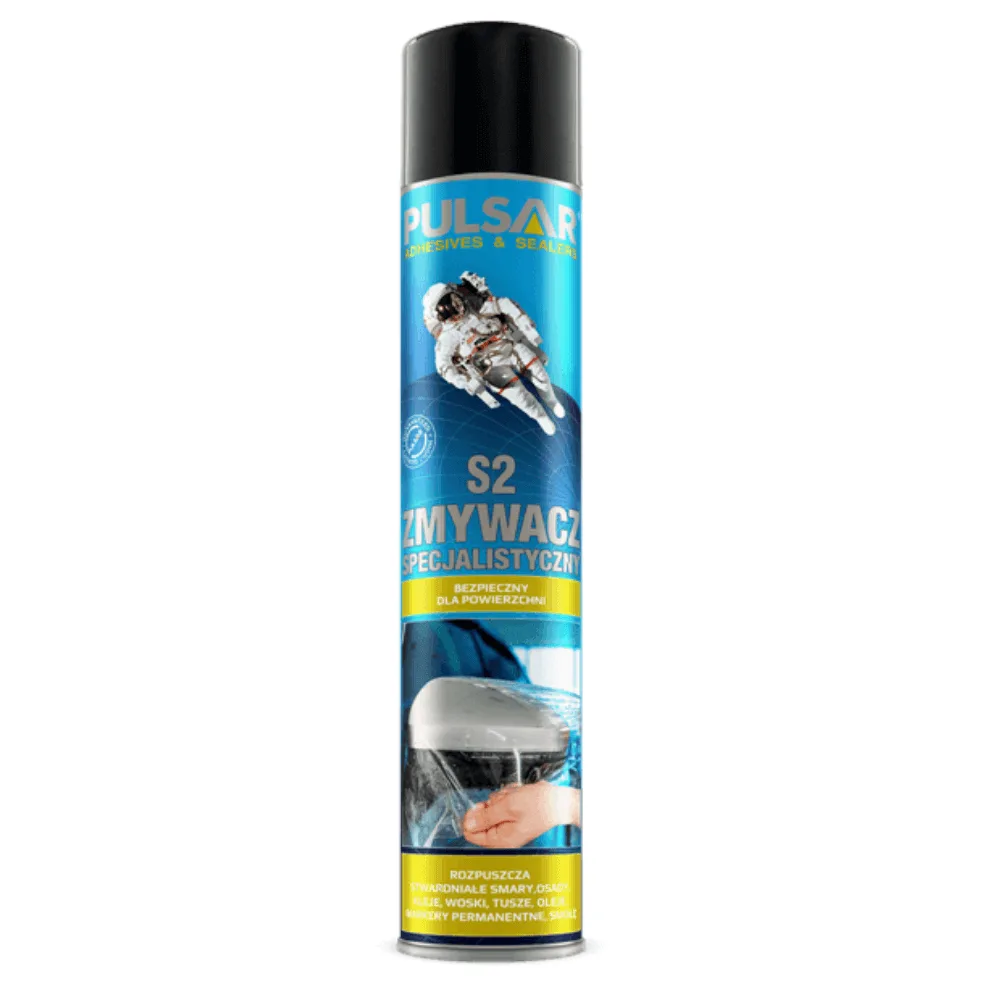 Zmywacz PULSAR S2 750ml - bezpieczny dla powierzchni, usuwa markery i trudne zabrudzenia