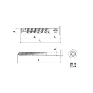 KPR-FAST-12100K 100szt 12x100 kołek rozporowy ramowy łeb kluczyk podkładka torx KLIMAS - obrazek 5
