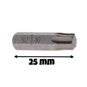 BIT do wkrętarki torx TX 40/025 TX40 25mm 100szt stal S2 - obrazek 2