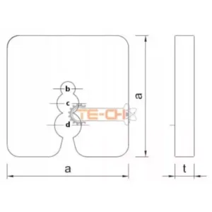 DW-04 50szt Podkładki dystansowe 50x50 zielone 4mm - obrazek 10