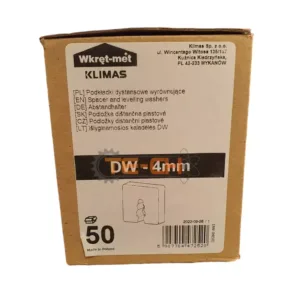 DW-04 50szt Podkładki dystansowe 50x50 zielone 4mm - obrazek 4