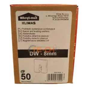 DW-08 50szt Podkładki dystansowe 50x50 niebieskie 8mm - obrazek 4