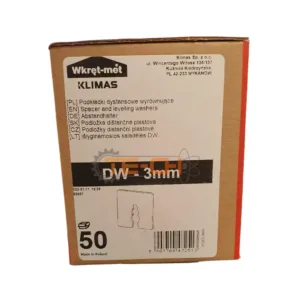 DW-03 50szt Podkładki dystansowe 50x50 czerwone 3mm - obrazek 4