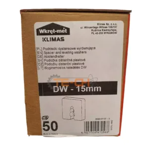 DW-15 50szt Podkładki dystansowe 50x50 białe 15mm - obrazek 4