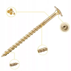 WKCP-06050 wkręt ciesielski 100szt łeb talerzowy TORX 6x50 - obrazek 11