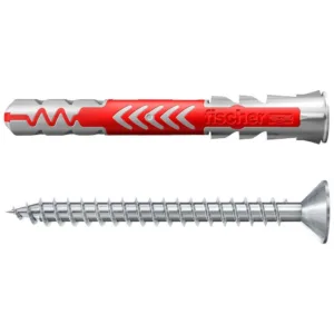 25x kołek FISHER DUOPOWER 8X65 S mocowanie uniwersalne z wkrętem (wersja długa) 538246