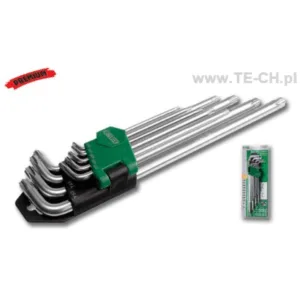 Klucze IMBUSY TORX z otworem DŁUGIE T10-T50 9el.