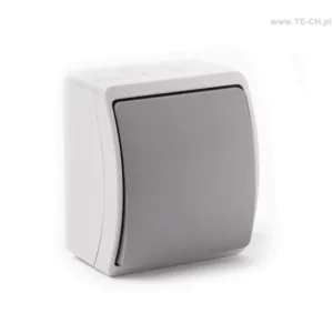 Włącznik światła pojedynczy n/t IP44 popiel 151-08