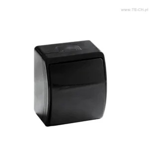 Włącznik światła pojedynczy n/t IP44 czarny 151-05