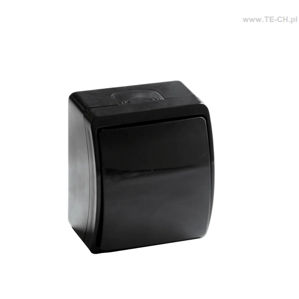 Włącznik światła pojedynczy n/t IP44 czarny 151-05