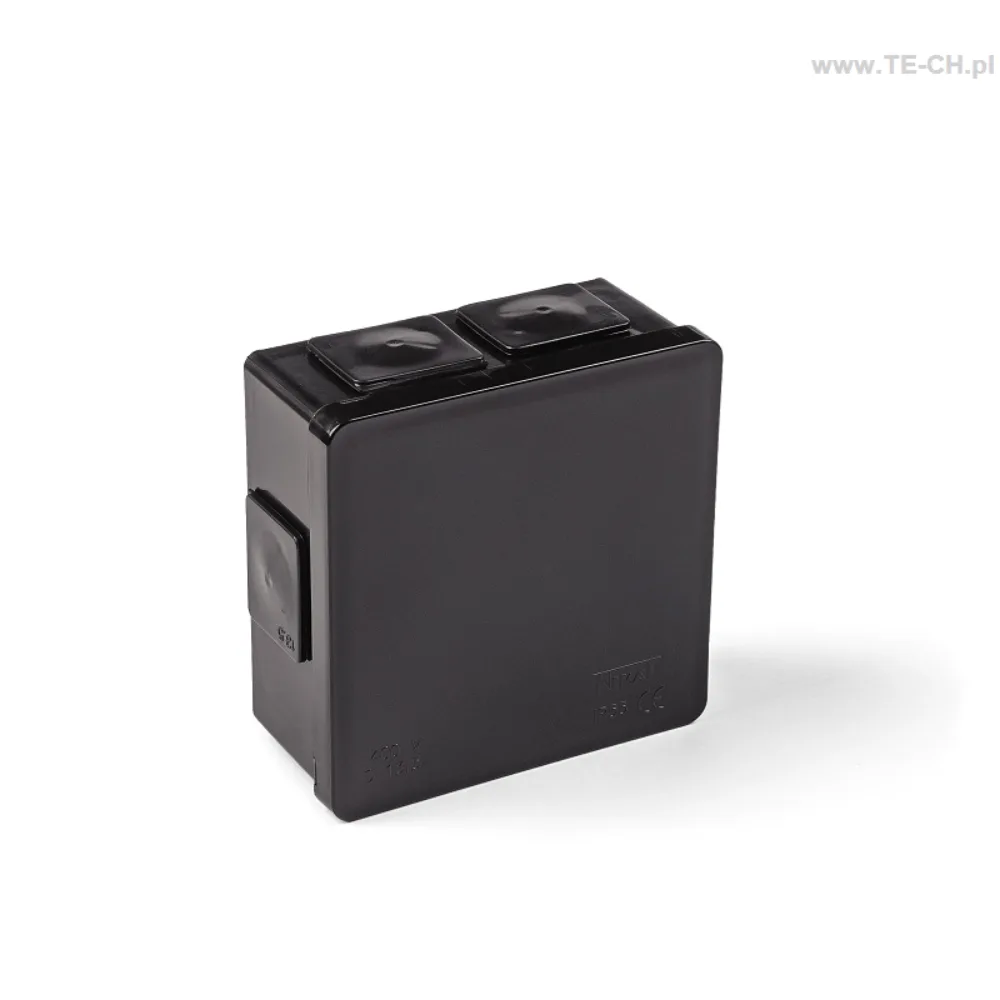 Puszka hermetyczna natynkowa 86x86x40mm IP55 czarna