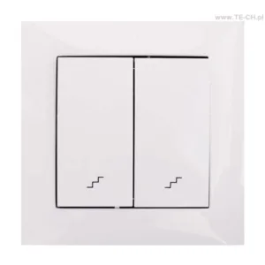 Włącznik światła schodowy podwójny p/t biały