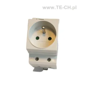 Gniazdo 2P+Z 230V na szynę TH35